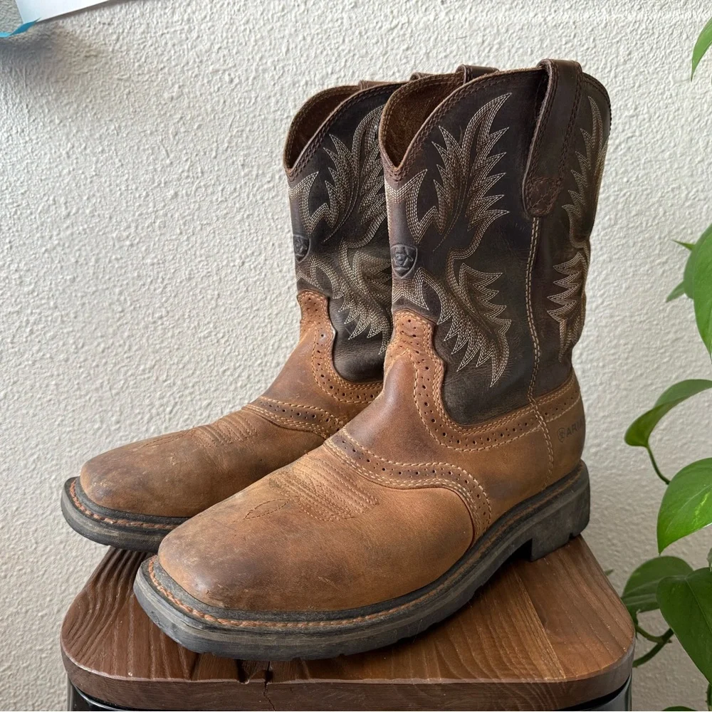 Artiat Men’s QuickDraw Square Toe Boots - Size 9.5D - Picture 3 of 10